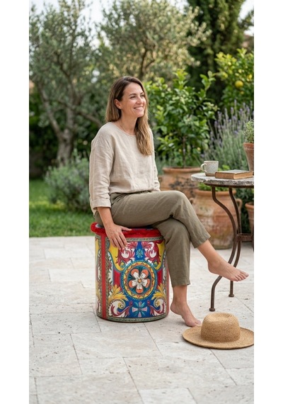 Solea Clover Rouge Puf Sarı
