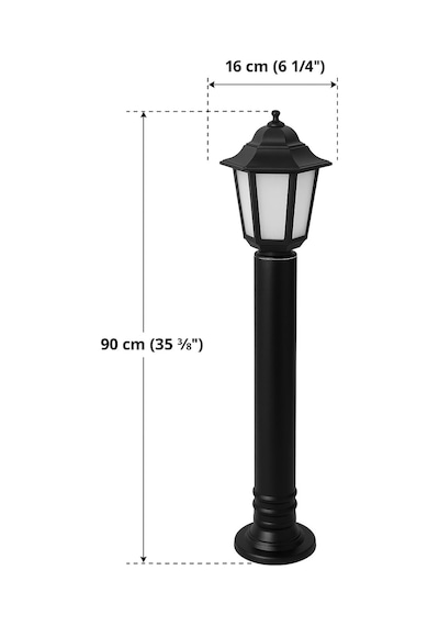 Zita Klas Bahçe Aydınlatma Lambası 90 Cm Uzun Direkli Dış Mekan Yol Apliği E27 Duylu, Ip54 Su Geçirmez, 220v, Siyah Yerli Üretim Bahçe Lambası Ampul Hariç Sku: Smgstk1a7723f5ce