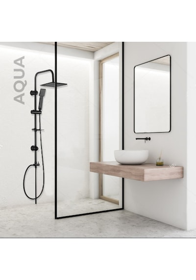 Newarc 440536 Aqua Siyah Duş Seti