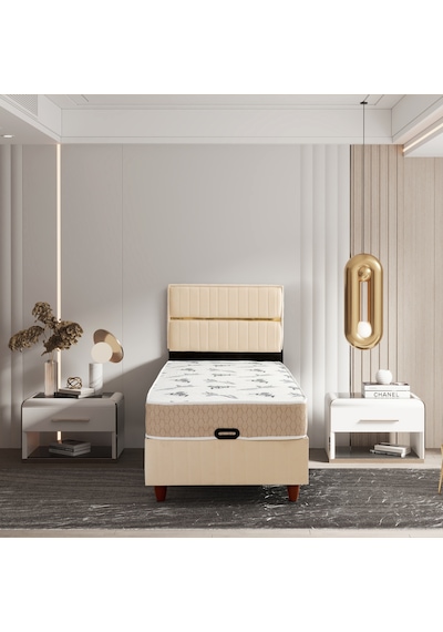 Tek Kişilik Stil Comfort Yatak Baza Başlık Seti 3 Ü Bir Arada Konuma Özel Teslimat 90 x 190 CM