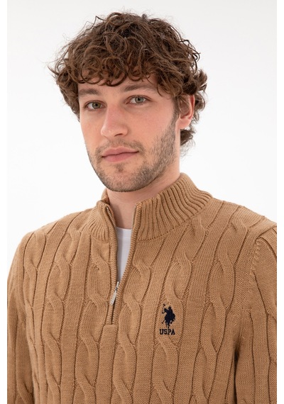 U.s. Polo Assn. Erkek Camel Melanj Kazak /triko 50297020-vr122 Camel Melanj U.s. Polo Assn. Erkek Camel Melanj Kazak /triko 50297020-vr122 Camel Melanj