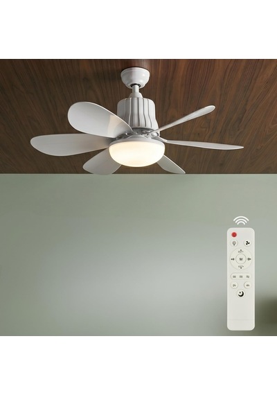 2ın1 Goes Led Işık Ve Fan Sessiz 3 Renk Modu Ve 3 Hız Modu Kumandalı Tavan Vantilatörlü Led Ampul