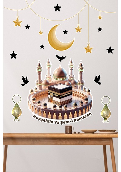Hoşgeldin Ramazan Sticker Seti Ramazan Süsü Duvar Sticker Diğer