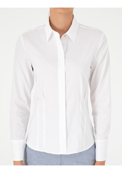 Pierre Cardin Kadın Beyaz Gömlek Desenli 50296350-vr013 Beyaz
