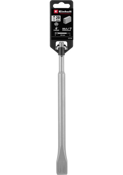Einhell SDS Plus Yassı Keski 20 x 250 mm 49247206, 20 mm genişlik, 250 mm uzunluk, kendiliğinden bilenen yapı