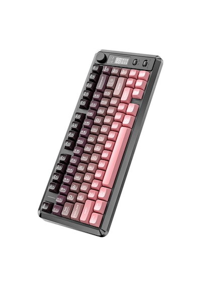 M75 Kablosuz 2.4ghz Kablosuz + Bt Çift Modlu Klavye Led Ekranlı Oyun Klavyesi İle Pbt Knob Rainbow M75 Kablosuz 2.4ghz Kablosuz + Bt Çift Modlu Klavye Led Ekranlı Oyun Klavyesi İle Pbt Knob Rainbow