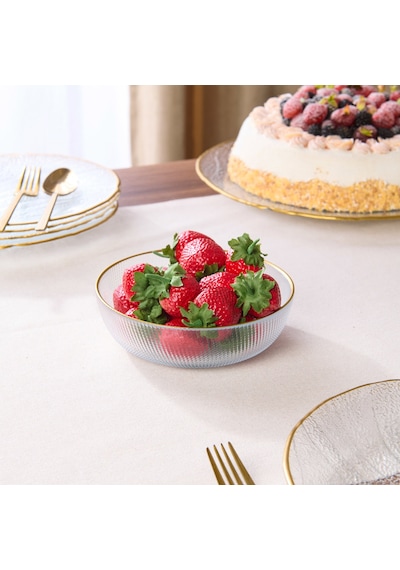 Angg Design Selen Yuvarlak Cam Servis Kasesi - 16 Cm Renkli