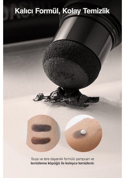 Suya Ve Tere Dayanıklı, Saç Cushion Topik + Fırça Dashu Daily Slim Quick Hair Line Cushion Black