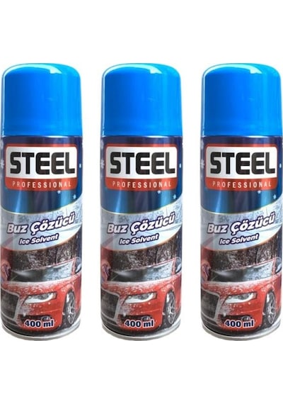 3 Adet Oto Buz Çözücü Sprey 400 Ml Araba Cam Buzlanma Önleyici Buz Engelleyici