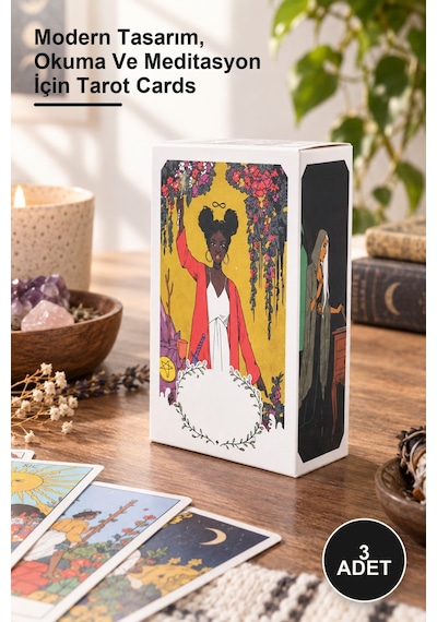 3 Adet Modern Witch Tarot Kartı Modern Tasarım, Okuma Ve Meditasyon İçin Tarot Cards