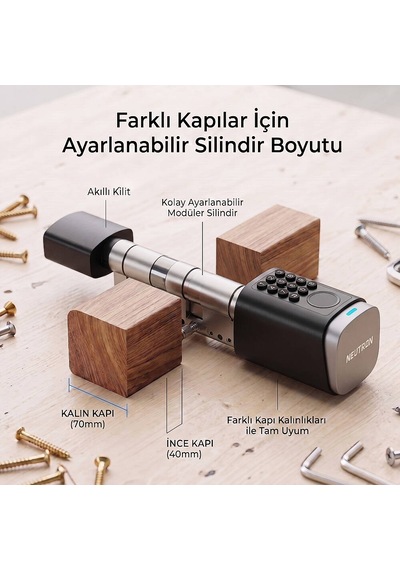 Neutron Ntl-sc-09fkpb Akıllı Kapı Kilidi Siyah
