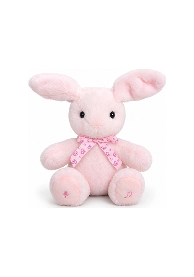 28 Cm Müzikli Hareketli Tavşan Peluş Oyuncak Pembe