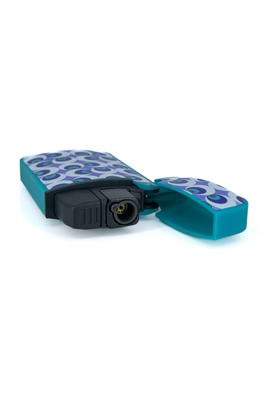 Zengaz Cool Tasarım Jet Alev Çakmak - Evil Eye Bead Turkuaz