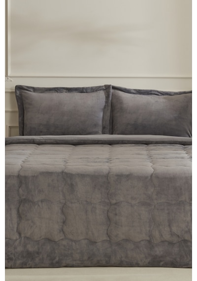 Karaca Home Flufy Çift Kişilik Soft Dream Comfort Set Antrasit