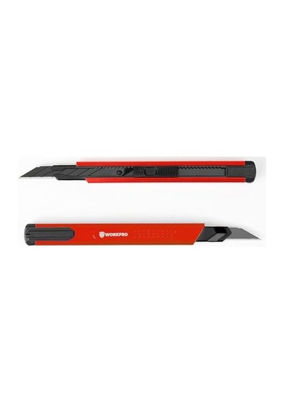 Wp212020 9 Mm Alüminyum Kasa Cep Askılı Maket Bıçağı, Kırmızı
