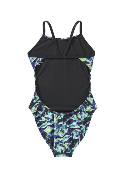 Tyr Durafast Elite Kız Çocuk Cutoutfit Yüzücü Mayo - Energia Mavi