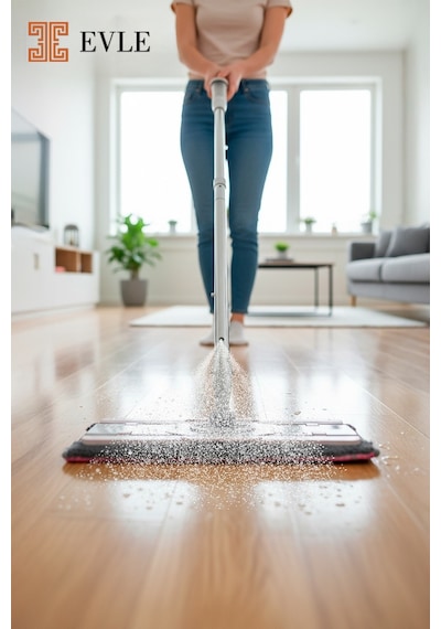 Lavine Mandallı Sprey Mop Kompakt Gövdeli, Mikrofiber Bez Uyumlu 4xl Bez Destekli