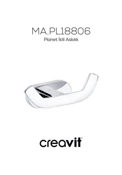 Creavit PL18806 Planet İkili Askılık Krom