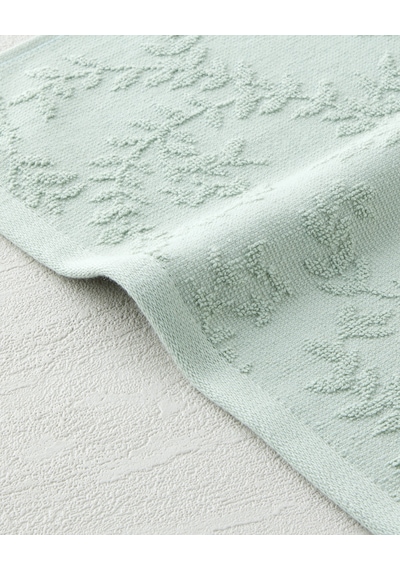 English Home Leafy Touch Pamuk Jakarlı El Havlusu 30x40 Cm Yeşil