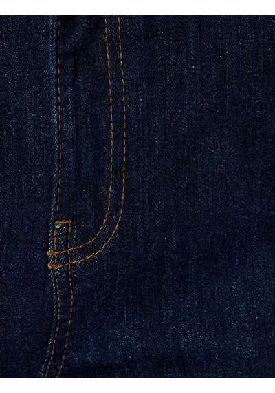 Koton İspanyol Paça Normal Bel Skinny Fit Düğmeli Kot Pantolon - Flare Jean Koyu İndigo 5wal40189md Dark Indigo İndigo