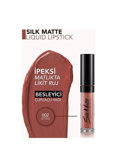 Flormar Silky Matte Liguid Lipstick 002 Fall Rose 01