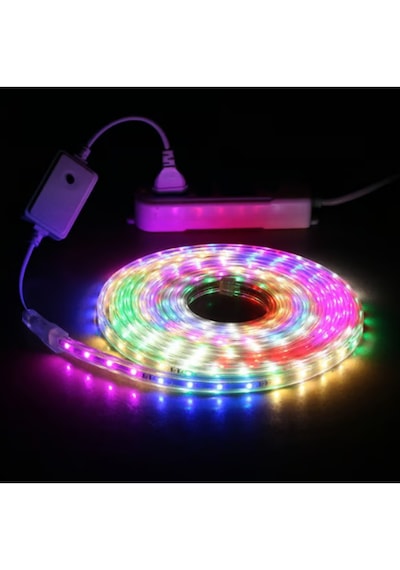 Rgb Hortum Esnek Şerit Led 10 Metre + 220v Fiş 10 Metre