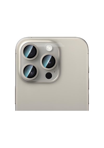 Apple Uyumlu   iPhone 16 Pro Caseworld Alloy Serisi Oleofobik Anti Reflective Kamera Lens Koruyucu Gri