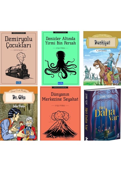 Demir Yolu Çocukları ,donkişot,dr.oks Ve Şermin Yaşar Biri Daha Var 6 Kitap Set