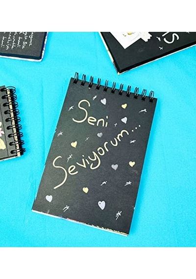 Üstten Spiralli Book - Eskiz Defteri - Siyah Sayfa - 260 Gr - 56 Yaprak