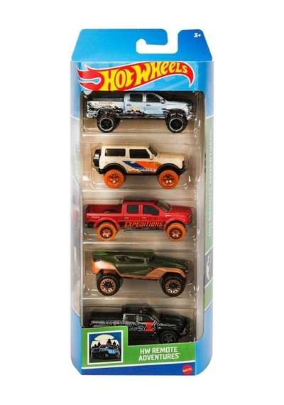Hot Wheels 5'li Araba Seti - Hw Remote Adventures Htv53 Çok Renkli