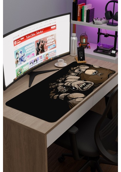 Binding Of Isacc Kaymaz Dikişli Kauçuk Oyuncu Mousepad V4 - 90x40 Xxl Gaming Mouse Pad Fare Altlığı