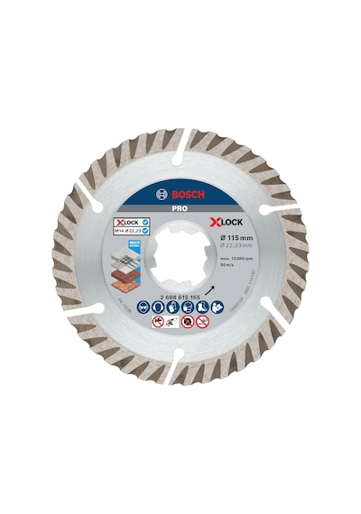 Professional Accessories X-lock - Standard Seri Genel Yapı Malzemeleri İçin Elmas Kesme Diski 115 Mm