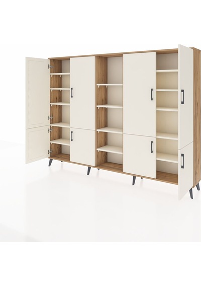 Arges Dolap 14 Raflı 8 Kapaklı 220x30x163 Çam-aytaşı Aytası - Atlas Çam Arges Dolap 14 Raflı 8 Kapaklı 220x30x163 Çam-aytaşı Aytası - Atlas Çam