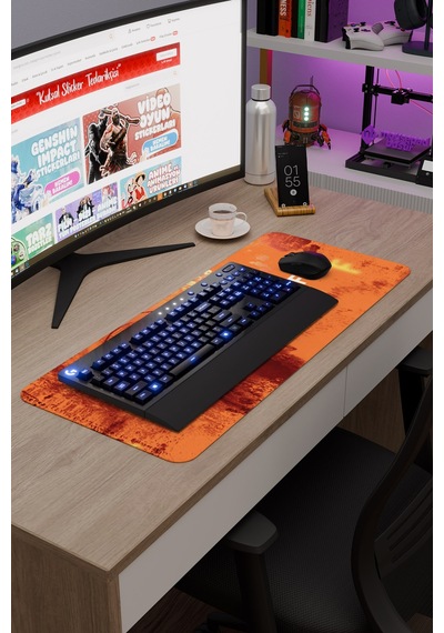 Half Life Kaymaz Dikişli Kauçuk Oyuncu Mousepad V5 - 70x30 Xl Gaming Mouse Pad Fare Altlığı