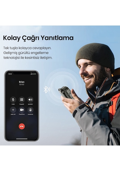 Nowgo Lava Clip 5w Klipsli Su Geçirmez Taşınabilir Mini Bluetooth Hoparlör Bej