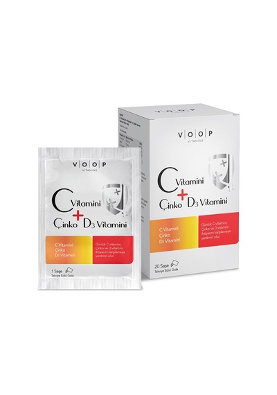 Voop C Vitamini D3 Vitamini Çinko Portakal Aromalı 20 Saşe X 4.5g - 4 Adet Tarı