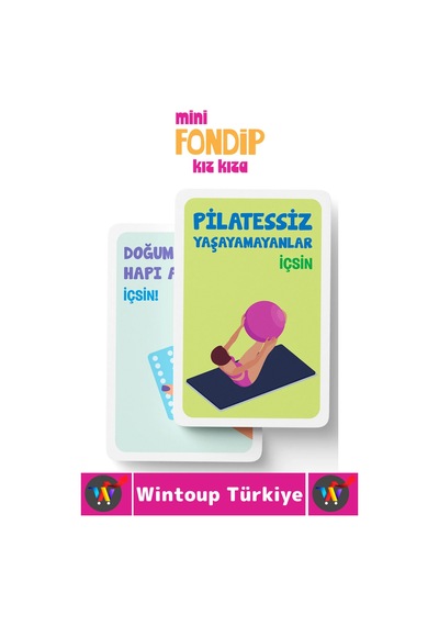 Fondip Minikız Kıza - Sevgili Grup Arkadaş Ortamı İçki Kart Oyunu 55 Kart