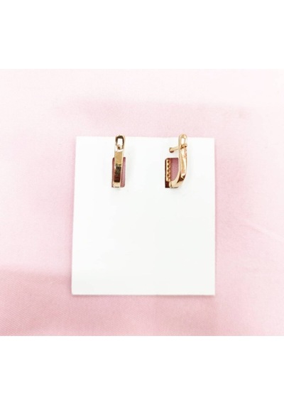 Oriental Kuyumculuk Jewellery Rose Gümüş Kalp Küpe Rose