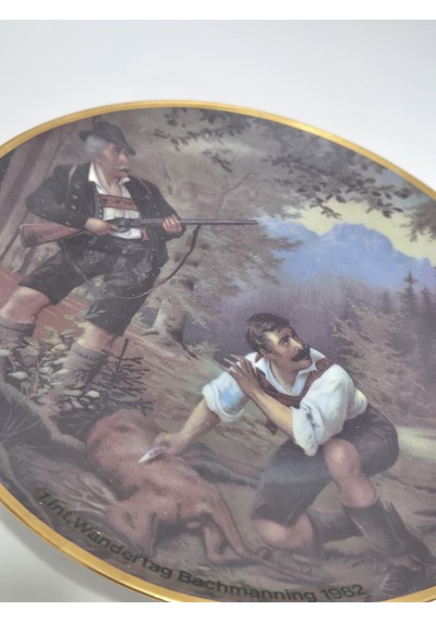 Kahla Vintage Av Temalı Porselen Duvar Tabağı 19,5cm 002