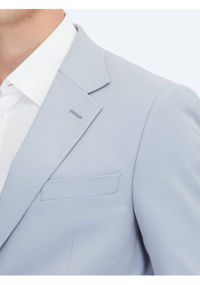 Kip Mavi Düz Modern Fit Takım Elbise