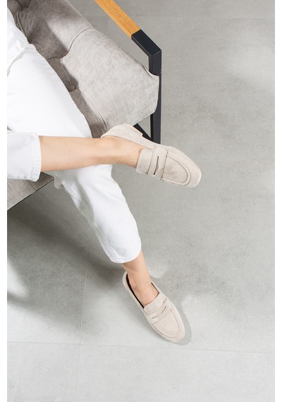 Coco Kadın Loafer Babet Bej