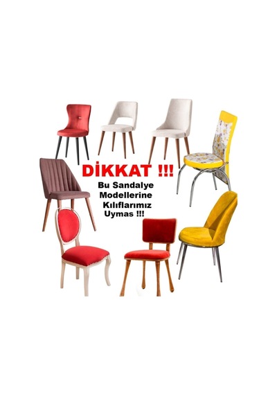 Kaliteli Mikro Kumaş Kenarları Lastikli En Boy Likralı Sandalye Kılıfı 6 Lı Vizon - 35348500 Vizon