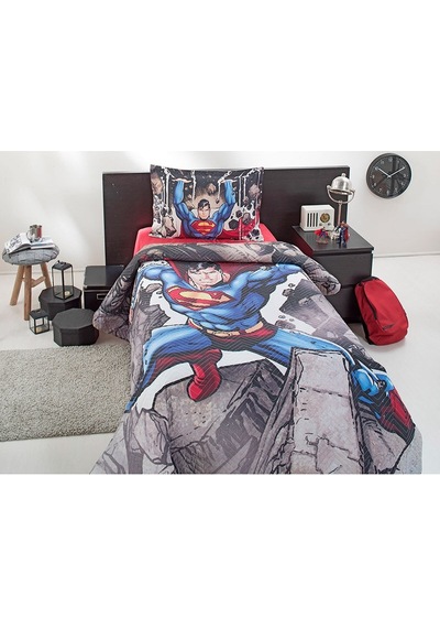 Özdilek Superman Stone Tek Kişilik Kapitoneli Nevresim Takımı