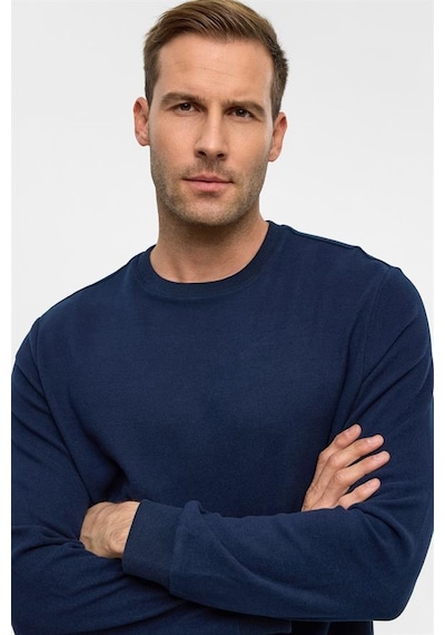Süvari Lacivert Regular Düz Bisiklet Yaka Sweatshirt Sw2013700013-m09 Lacivert