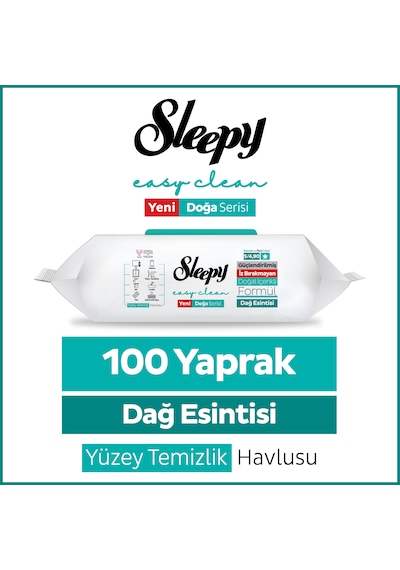 Sleepy Mountain Yüzey Temizlik Havlusu Mendili Dağ Esintisi 100 Yaprak