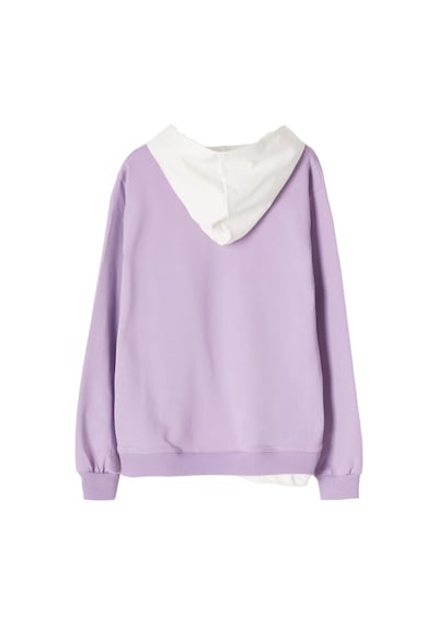İrem Çocuk Giyim Kız Çocuk Simple Yazı Desenli Kapüşonlu Lila Sweatshirt Mor