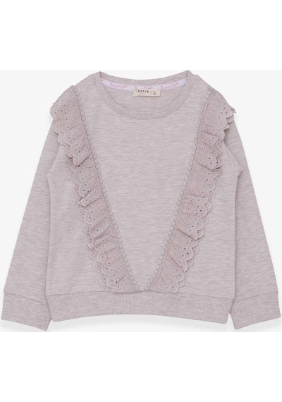 Breeze Kız Çocuk Sweatshirt Güpürlü 4-9 Yaş, Bej Melanj-bej Melanj Bej Melanj Breeze Kız Çocuk Sweatshirt Güpürlü 4-9 Yaş, Bej Melanj-bej Melanj Bej Melanj