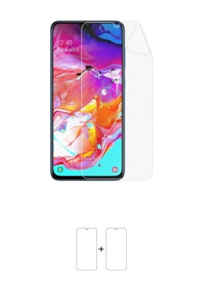 Galaxy A70 Ekran Koruyucu 1+1 Ön Poliüretan Film