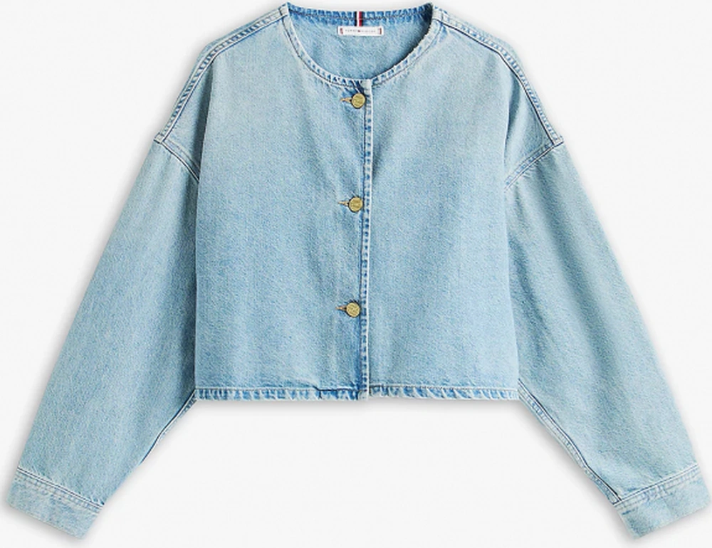 Tommy Hilfiger Lex Kısa Denim Kadın Ceket Ww0ww467401a4 Mavi