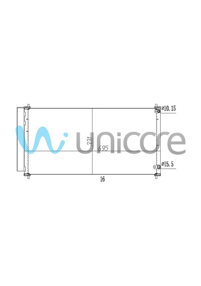 Klima Radyatörü Toyota Verso 1.6d-4d, 2.0d-4d 2013+ 696 346 / 88450-12290, 88450-02410